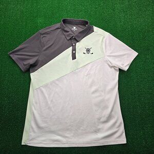 Chuco Golf Polo Shirt Mens XL White Black Golf Performance‎ Athletic Preppy